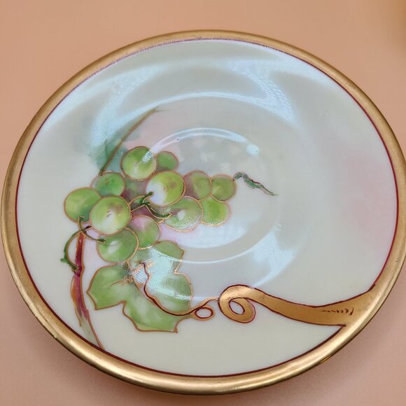 Rare Antique A. Lanternier Limoges France Cup & Saucer - Signed Duval - Picture 3 of 12